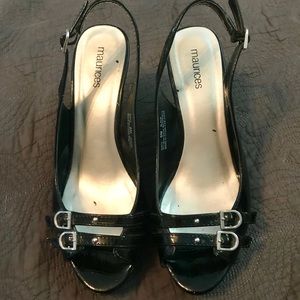 Black sling backs